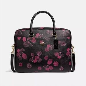 Coach floral laptop bag